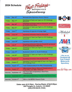 fast fridays race schedule